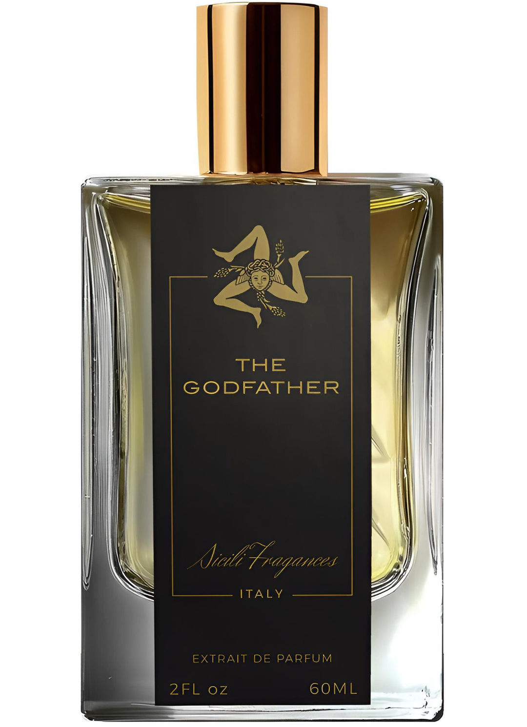 Decant de Sicili Fragrances inspirado en La Mefá del Padrino, con diseño elegante y detalles en la botella.