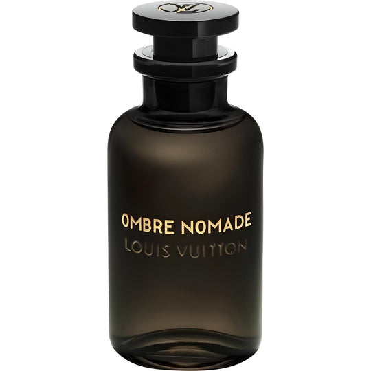 Decant de Louis Vuitton Ombre Nomade con diseño en tonos degradados y detalles elegantes, visible en la imagen.