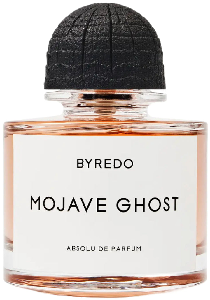 Decant de perfume Byredo Mojave Ghost Absolu en botella elegante con tapa dorada y diseño minimalista.