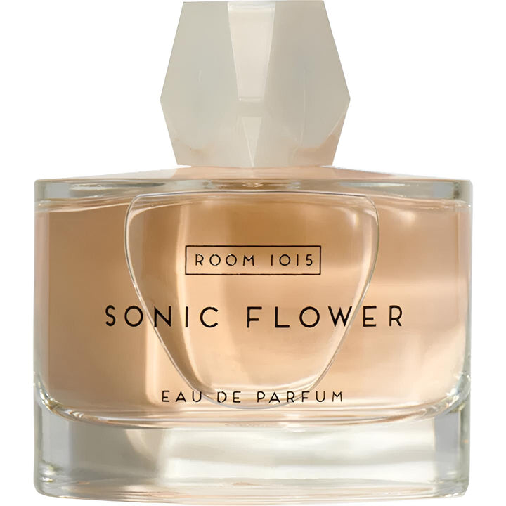 Decantador de perfume Sonic Flower de ROOM 1015 con diseño elegante y moderno, con detalles florales en cristal.