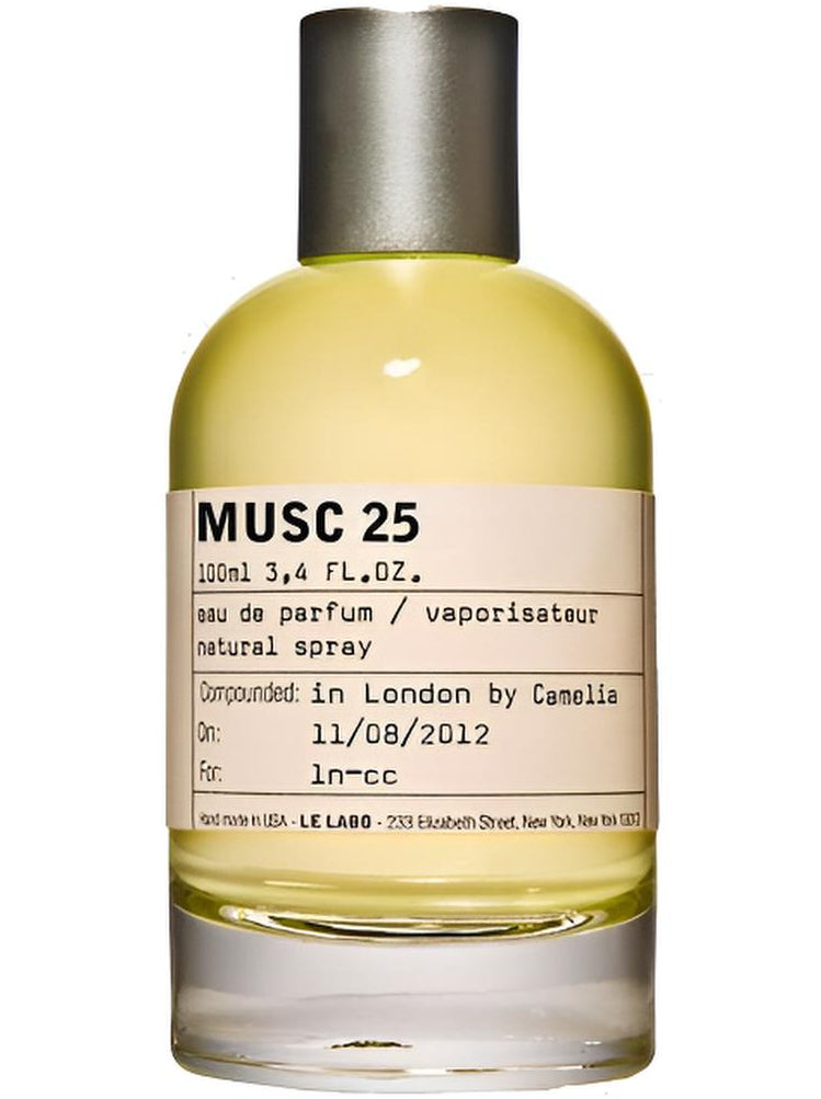 Decant de MUSC 25 Los Angeles de Le Labo, frasco elegante de perfume en imagen.