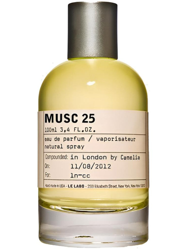 Decant de MUSC 25 Los Angeles de Le Labo, frasco elegante de perfume en imagen.