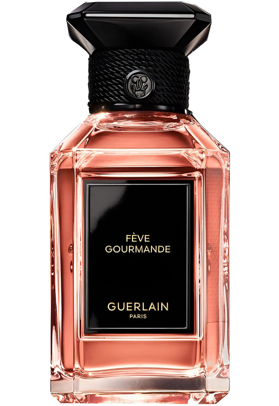 Decant de Fève Gourmande de Guerlain, presentación elegante con diseño clásico y detalles de alta calidad.