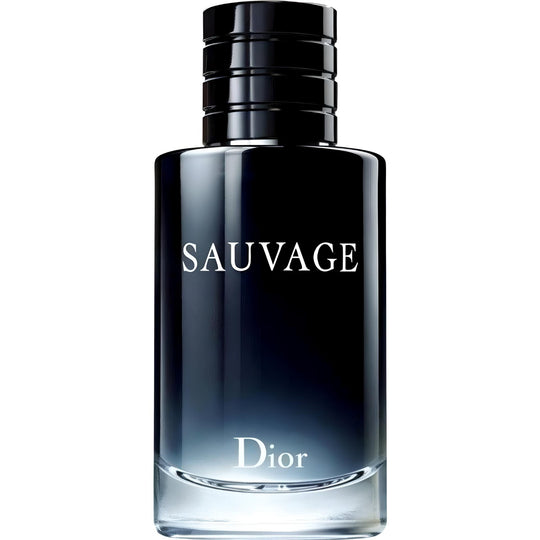 Decant de 100 ml de Dior Sauvage EDT, botella con frasco y tapa, aroma fresco y masculino, ideal para llevar en viaje.